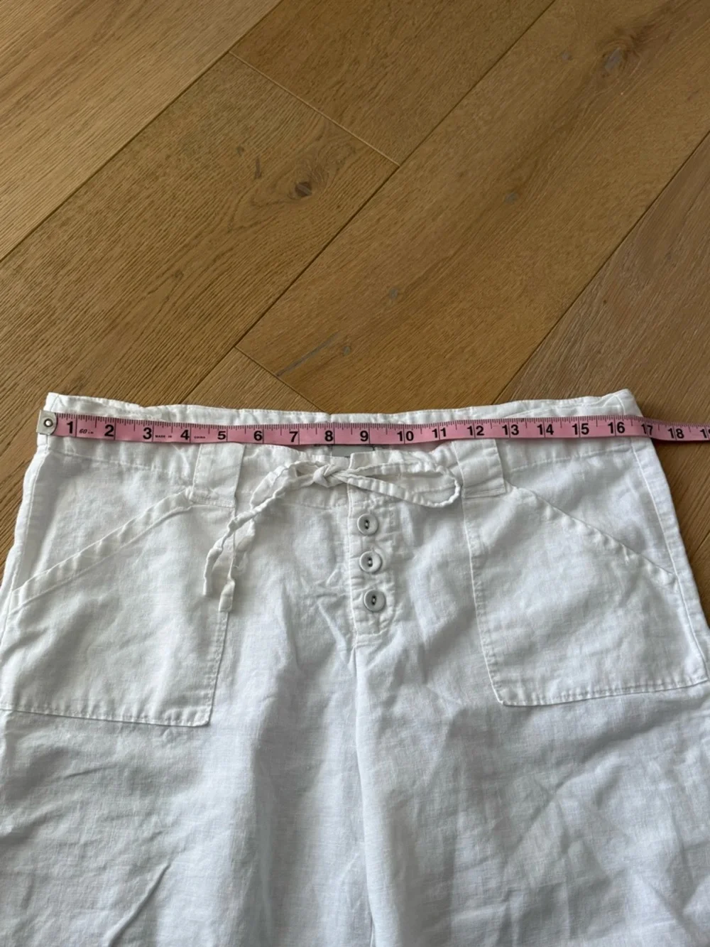 Merona Y2K White Linen Bermuda Shorts Small - Picture 6 of 6